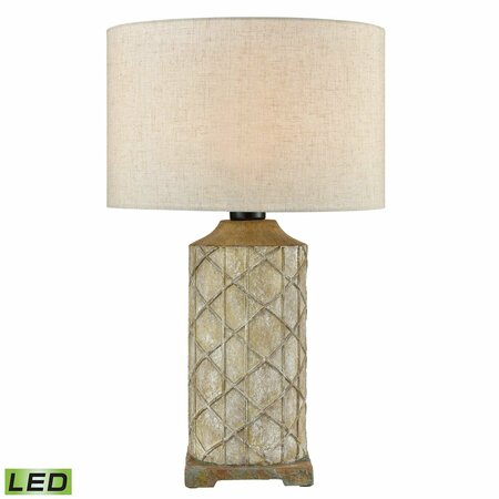 ELK SIGNATURE Sloan 24.5'' High 1-Light Outdoor Table Lamp - Antique Gray - Includes LED Bulb D4388-LED